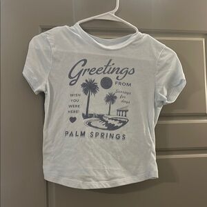 Target Blue Crop Top with Retro Graphic Design